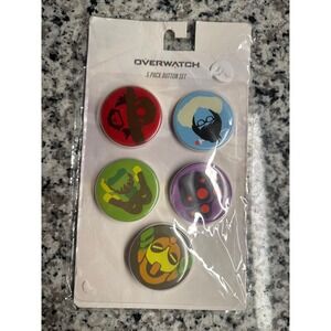 Overwatch 5 Pack Button Set Collectible Game Memorabilia
